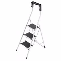 Hailo - Scaletta pieghevole a 3 gradini, alta 250 cm, con protezione per le ginocchia - Safety Plus I vantaggi di questo grad ...