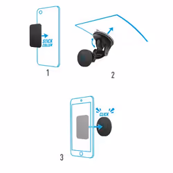 Mobilis 044006 supporto per personal communication Supporto passivo Telefono cellulare/smartphone, Navigatore Nero - Vista aggiuntiva 5