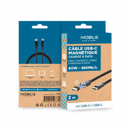 Mobilis 001350 cavo USB USB 2.0 2 m USB C Nero, Grigio - Vista aggiuntiva 4