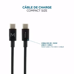 Mobilis Charger 100W 2USB C 1USBA GaN cable 100W Computer portatile, Smartphone, Tablet Nero AC Interno - Vista aggiuntiva 6