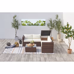Concept Usine Silang set mobili da esterno Marrone, Bianco - Vista aggiuntiva 4