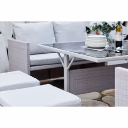 Concept Usine Noumea set mobili da esterno Grigio, Bianco - Vista aggiuntiva 4