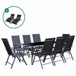 Goditi uno spazio esterno raffinato e funzionale con questo set completo, composto da un salotto da giardino per 8 persone e ...