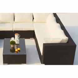 Concept Usine Salento set mobili da esterno Nero, Bianco