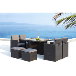 Concept Usine Monaco set mobili da esterno Nero, Grigio