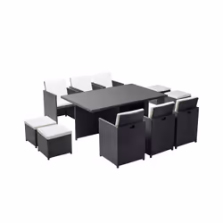 Concept Usine Monaco set mobili da esterno Nero, Bianco - Vista aggiuntiva 8