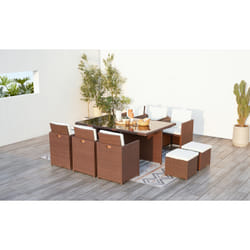 Concept Usine Monaco set mobili da esterno Marrone, Bianco