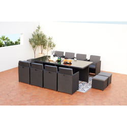 Concept Usine Monaco set mobili da esterno Nero, Grigio