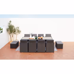 Concept Usine Monaco set mobili da esterno Nero, Grigio