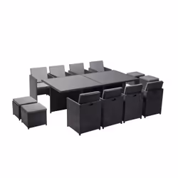 Concept Usine Monaco set mobili da esterno Nero, Grigio - Vista aggiuntiva 8