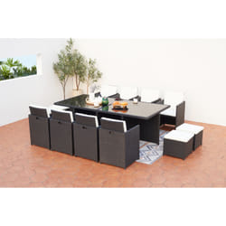 Concept Usine Monaco set mobili da esterno Nero, Bianco