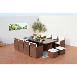 Concept Usine Monaco set mobili da esterno Marrone, Bianco