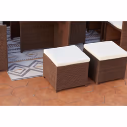 Concept Usine Monaco set mobili da esterno Marrone, Bianco