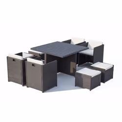 Concept Usine Sunset set mobili da esterno Grigio, Bianco