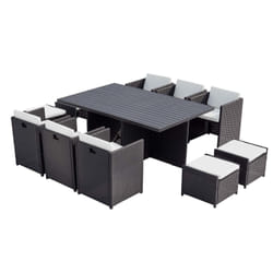 Concept Usine Sunset set mobili da esterno Nero, Bianco