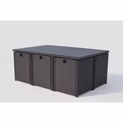 Concept Usine Sunset set mobili da esterno Nero, Bianco