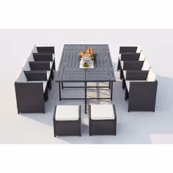Concept Usine Sunset set mobili da esterno Grigio, Bianco