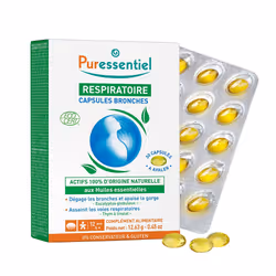 Puressential Respirazione Bronchi è un integratore respiratorio a base di oli essenziali utile per liberare i bronchi e lenir ...