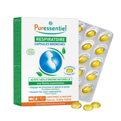 Puressential Respirazione Bronchi Integratore per Vie Respiratorie 30 Capsule