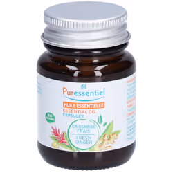 Puressentiel Olio Essenziale Zenzero Fresco è un prodotto naturale formulato per alleviare gas e gonfiore. Barattolo da 60 ca ...