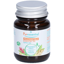 Puressentiel Olio Essenziale Zenzero Fresco Bio Integratore Eliminazione Gas e Gonfiore 60 Capsule