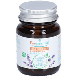 Puressentiel Olio Essenziale Lavanda Vera Bio Integratore per Stress 60 Capsule