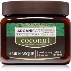 La maschera per capelli Arganicare Coconut rappresenta un momento insostituibile nella cura dei capelli. Consente loro di rig ...