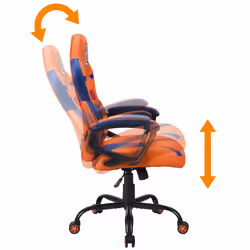 Subsonic SA5573-D2 sedia per videogioco Sedia da gaming per PC Sedia imbottita tappezzata Nero, Arancione - Vista aggiuntiva 6