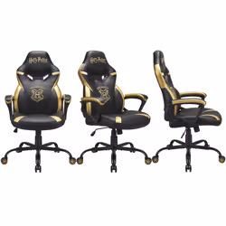 Subsonic Junior Hogwarts Sedia da gaming per PC Sedia imbottita tappezzata Nero, Giallo