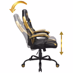 Subsonic Junior Hogwarts Sedia da gaming per PC Sedia imbottita tappezzata Nero, Giallo - Vista aggiuntiva 8
