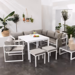 Happy Garden 1272GW set mobili da esterno Bianco - Vista aggiuntiva 2