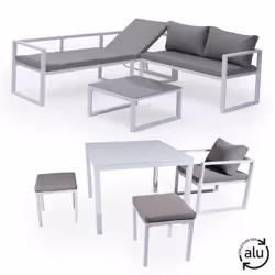Happy Garden 1272GW set mobili da esterno Bianco - Vista aggiuntiva 3