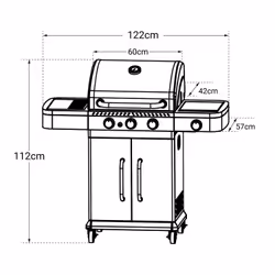 Happy Garden AM063SBI barbecue per l'aperto e bistecchiera - Vista aggiuntiva 4