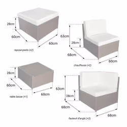 Happy Garden 960GG set mobili da esterno Grigio - Vista aggiuntiva 6