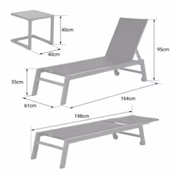 Happy Garden SET1281GN sedia da esterno Grigio - Vista aggiuntiva 6