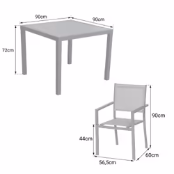 Happy Garden SET1249-50GA set mobili da esterno Grigio - Vista aggiuntiva 5
