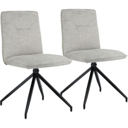 Set di 2 sedie in tessuto aren beige