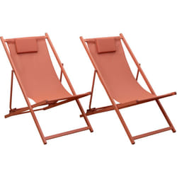 Happy Garden - Set di 2 sedie cyprus - struttura in terracotta textilene/terracotta