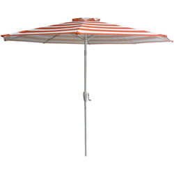Happy Garden - bandol ombrellone rotondo diritto diametro 2,70 m con strisce arancioni