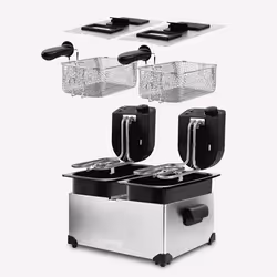 H.Koenig DFX600 friggitrice Doppia 6 L Indipendente 3600 W Nero, Acciaio inox - Vista aggiuntiva 4