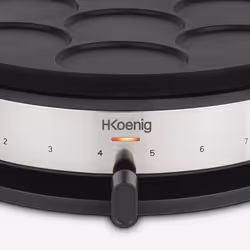 H.Koenig KREP56 crepiera 1500 W Nero, Acciaio inox