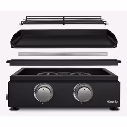 H.Koenig PLX1022 piastra a gas 470 x 360 mm - Vista aggiuntiva 4