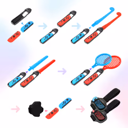 Oniverse Pack de 12 accessoires pour Nintendo Switch Impugnatura di azione