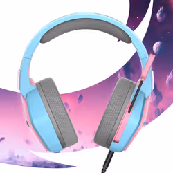 Oniverse Nebula Auricolare Cablato A Padiglione Gaming USB tipo A Ciano, Rosa - Vista aggiuntiva 7