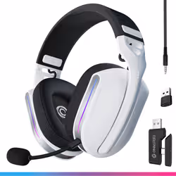 Oniverse Polaris Auricolare Con cavo e senza cavo A Padiglione Gaming USB Type-C / USB Type-A Bluetooth Nero, Bianco - Vista aggiuntiva 8
