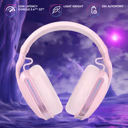 Oniverse Polaris Auricolare Con cavo e senza cavo A Padiglione Gaming USB Type-C / USB Type-A Bluetooth Rosa - Vista aggiuntiva 5