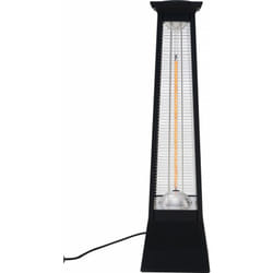 Habitat Et Jardin - Riscaldatore elettrico radiante in fibra di carbonio Volcano - 2000W - Nero