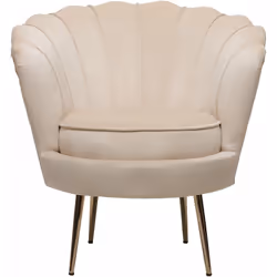 Poltrona "Floria" in velluto - 75 x 68 x 77,5 cm - Beige Poltrona "Floria La poltrona "Floria" in velluto è perfetta per qual ...