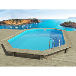 Habitat Et Jardin - Piscines bois Miami 130 - 4.86 x 3.36 x 1.30 m