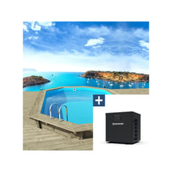 Habitat Et Jardin Miami 130 Piscina con bordi Piscina ottagonale 15000 L Legno
